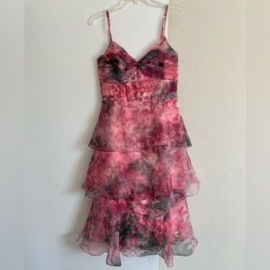 Marchesa Notte Size 2 Tea Length Gown (Pink Floral) 🌷